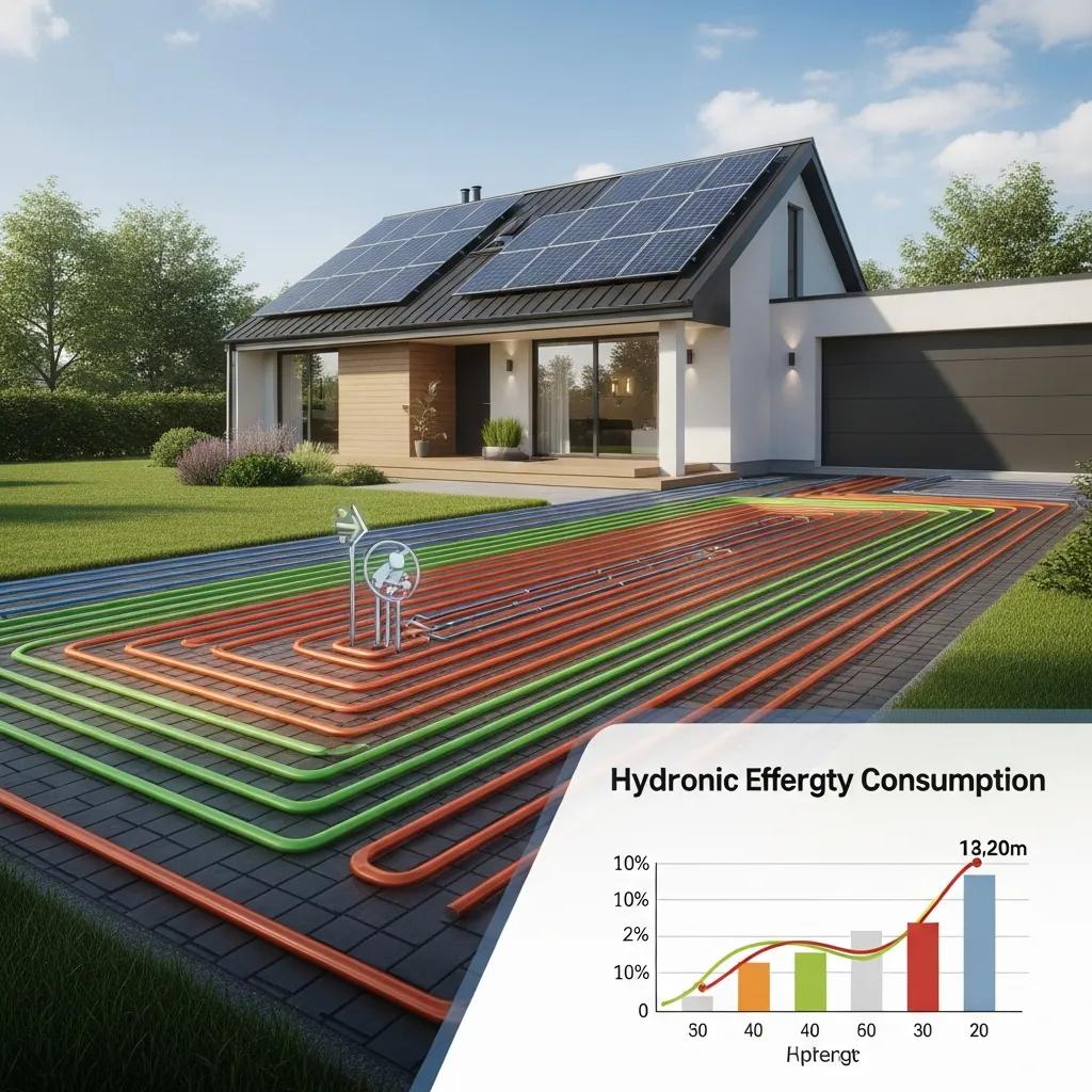 Energy-efficient hydronic driveway design with reduced consumption and smart controls